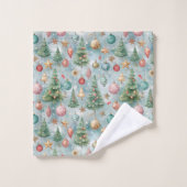 Noël bleu monogramme (Gant de toilette)