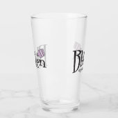 Noel Blitzen Funny Reindeer Violet Verre (Gauche)