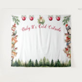 Noël Bois Animaux Bébé C'est de la Tapisserie froi (Devant (Horizontal))