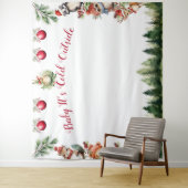 Noël Bois Animaux Bébé C'est de la Tapisserie froi (En situation)