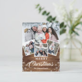 Noël Bois Rustique 4 PHOTO Carte de Vœux Fêtes (Debout devant)