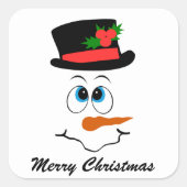 Noël bonhomme de neige ajouter message autocollant (Devant)