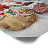 Noël Bonjour Poster vintage (Coin)