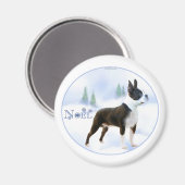 Noel Boston Terrier Magnet (Recto/Verso)