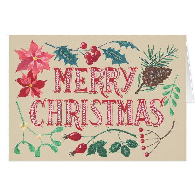 Noël botanique traditionnel (Devant horizontal)