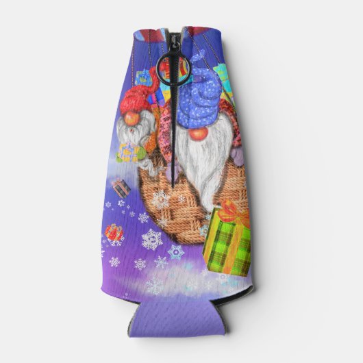 Noël Bouteille Glacière Gnomes Voler donne des cad (Dos)