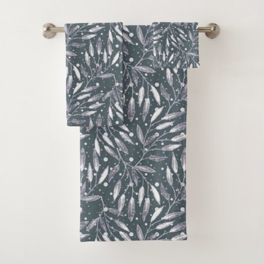 Noël, brindilles argentées, blanc, flocons de neig (En situation)