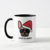 Noël Brown Tan French Bulldog Mug (Gauche)