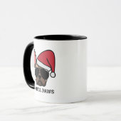 Noël Brown Tan French Bulldog Mug (Devant gauche)