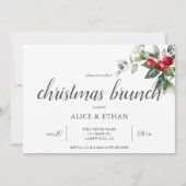 Noël Brunch Berry Invitation Feuille (Devant)