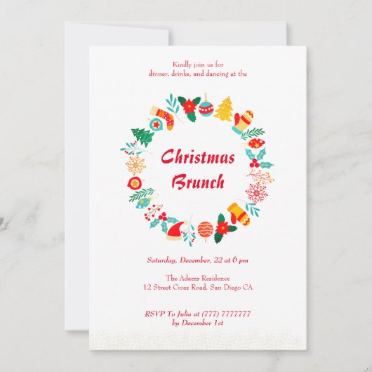 Noël Brunch Invitation (Devant)