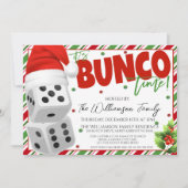 Noël Bunco Nuit Invitation Dice Party Invitation (Devant)