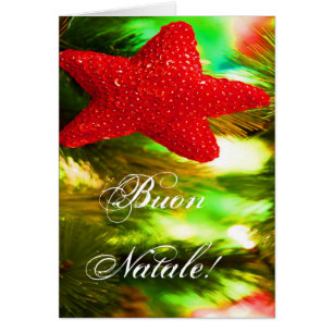Noël Buon Natale Red Christmas Star III
