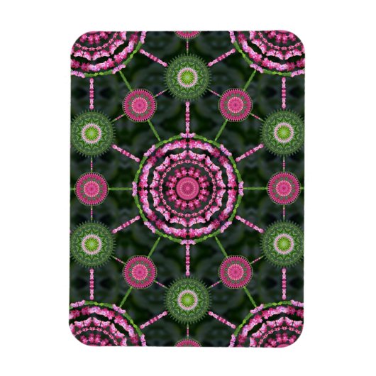 Noël Cactus Mandala Array Magnet de Noël (Vertical)