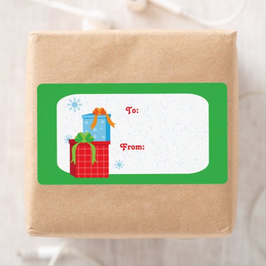 Noël cadeaux marque cadeau étiquette (En situation)
