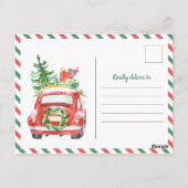 Noël Camion Fête Dîner Invitation (Dos)