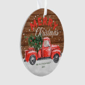 Noël camionnette rouge vintage (devant)