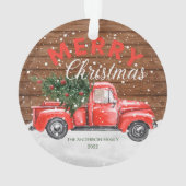 Noël camionnette rouge vintage (dos)