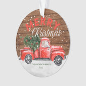 Noël camionnette rouge vintage (devant)