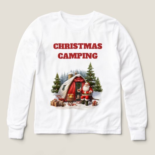 Noël Camping Garçons Long Manche (Motif recto)