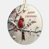 Noël Cardinal Rouge Ornement de Noël (Gauche)