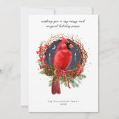 Noël Cardinal Rouge Yule Solstice Carte de vacance (Devant)