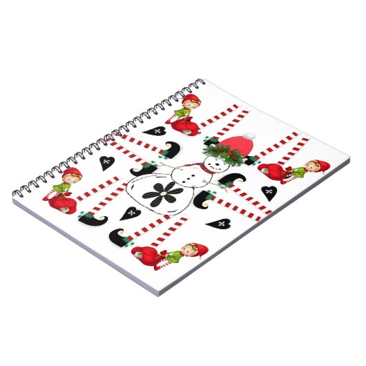 Noël Carnet spirale Snowman Elf (Côté gauche)