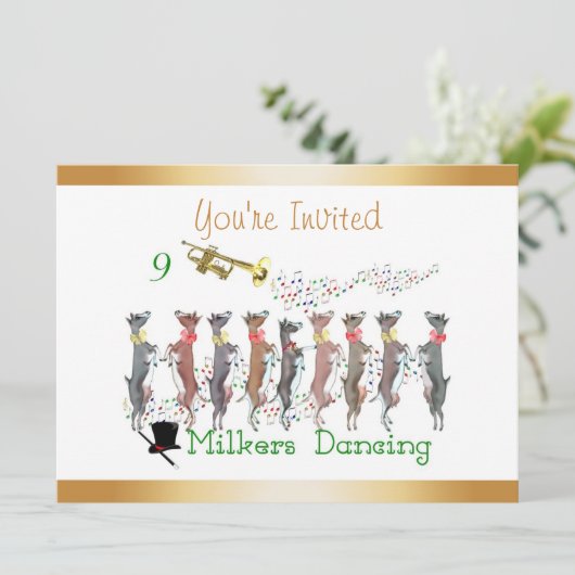 Noël Caroling Chèvres Invitation (Debout devant)