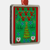 Noël carré premium ornement vert (Droite)