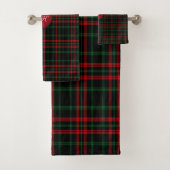 Noël, carreaux rouge vert noir irlandais Monogramm (En situation)