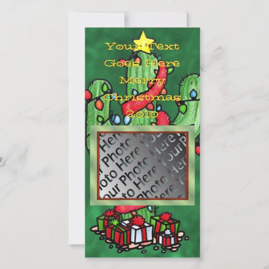Noël Carte photo Cactus (Devant)
