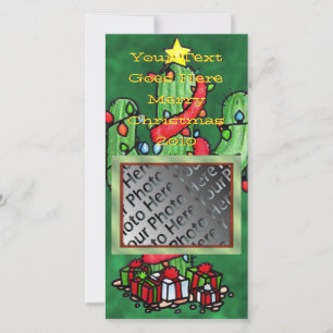Noël Carte photo Cactus