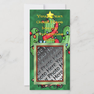 Noël Carte photo Cactus