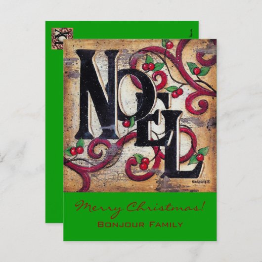 Noël ~ Carte postale (Devant / Derrière)