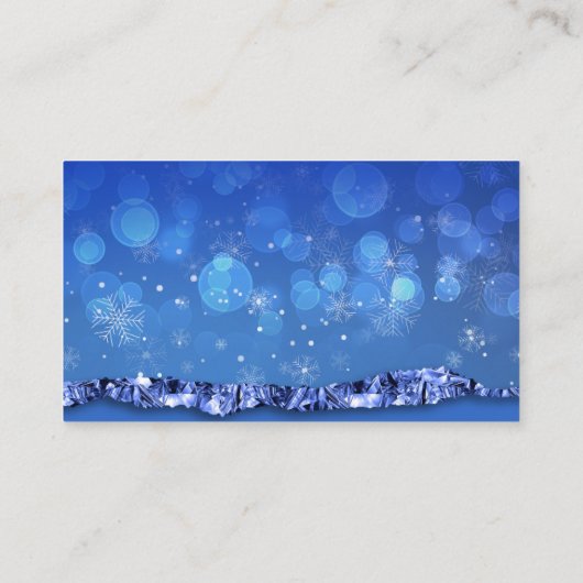 Noël Cartes de visite de l'installation (Dos)