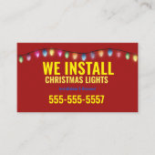 Noël Cartes de visite de l'installation (Devant)