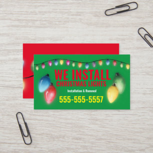 Noël Cartes de visite de l'installation