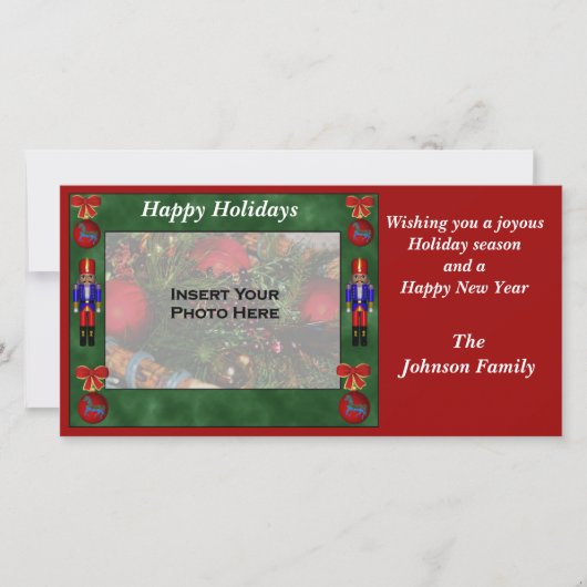 Noël Casse-noisette Carte photo de l'ornement (Devant)