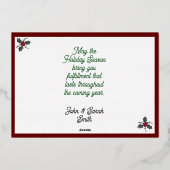 Noel Cat Christmas Foil Carte de vacances (Verso)