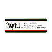 Noel Cat Holiday Adresse de retour Étiquettes (Devant)