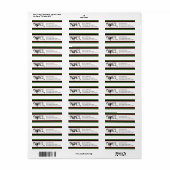 Noel Cat Holiday Adresse de retour Étiquettes (Feuille entière)