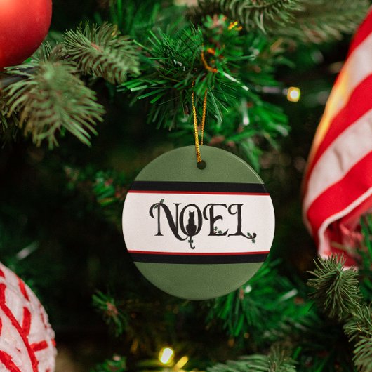 Noel Cat Photo Holiday Ornament