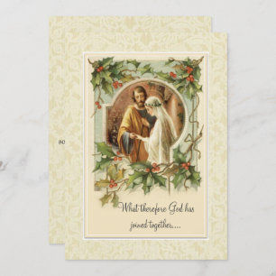 Noël catholique Faire-part de mariage traditionnel