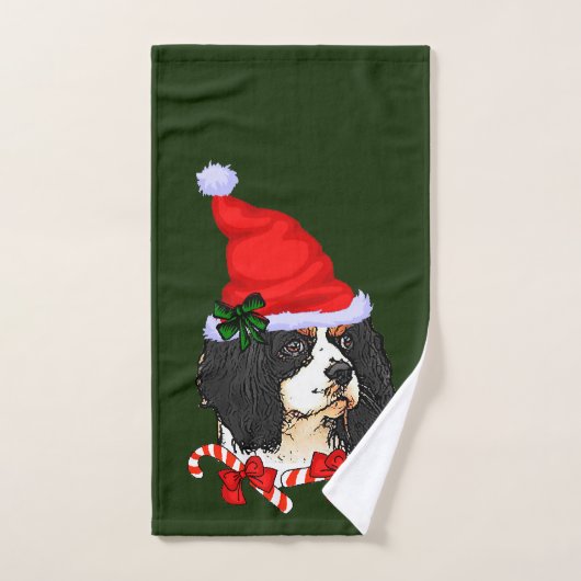 Noël Cavalier King Charles Spaniel (Serviette à main)