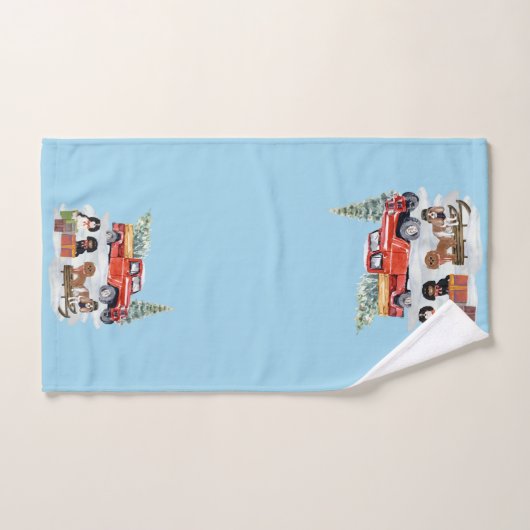 Noël Cavalier King Charles Spaniel Serviette à mai (Serviette à main)