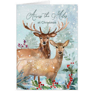 Noël, cerf, de l'autre côté de la carte Miles
