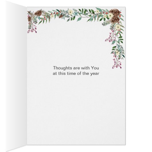 Noël, cerf, Penser à ta carte (Intérieur (Droit))