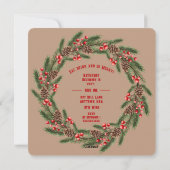 Noël Charcuterie et Vin Party Invitation (Dos)