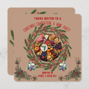 Noël Charcuterie et Vin Party Invitation