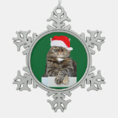 Noël Chat Humbug Pewing-Flake Ornement (Devant)